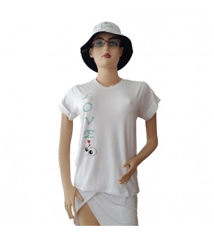 Blusa blanca mujer Love