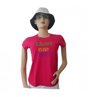 Camiseta mujer roja Enjoy...