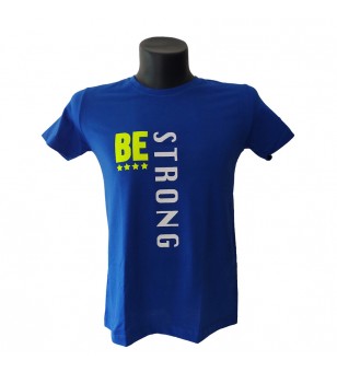 Camiseta Hombre Azul Be Strong