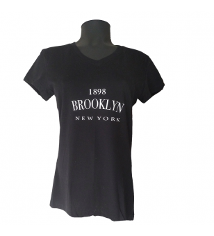 Camiseta negra, mujer,...
