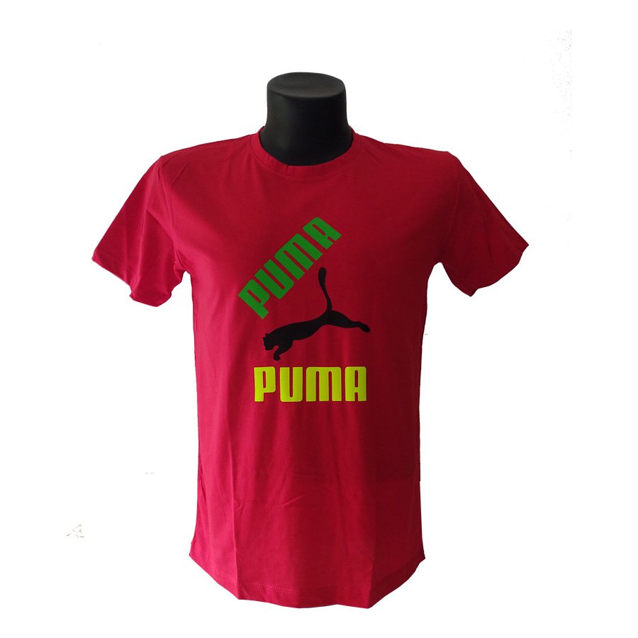 Camiseta Hombre, Roja Puma enjaulado