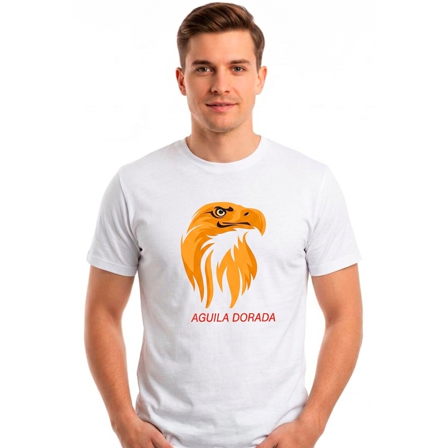 Camiseta Hombre blanca Aguila dorada