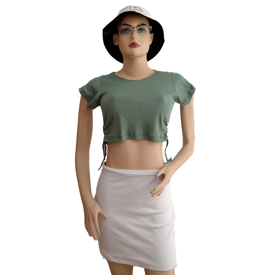Blusa verde mangas cortas