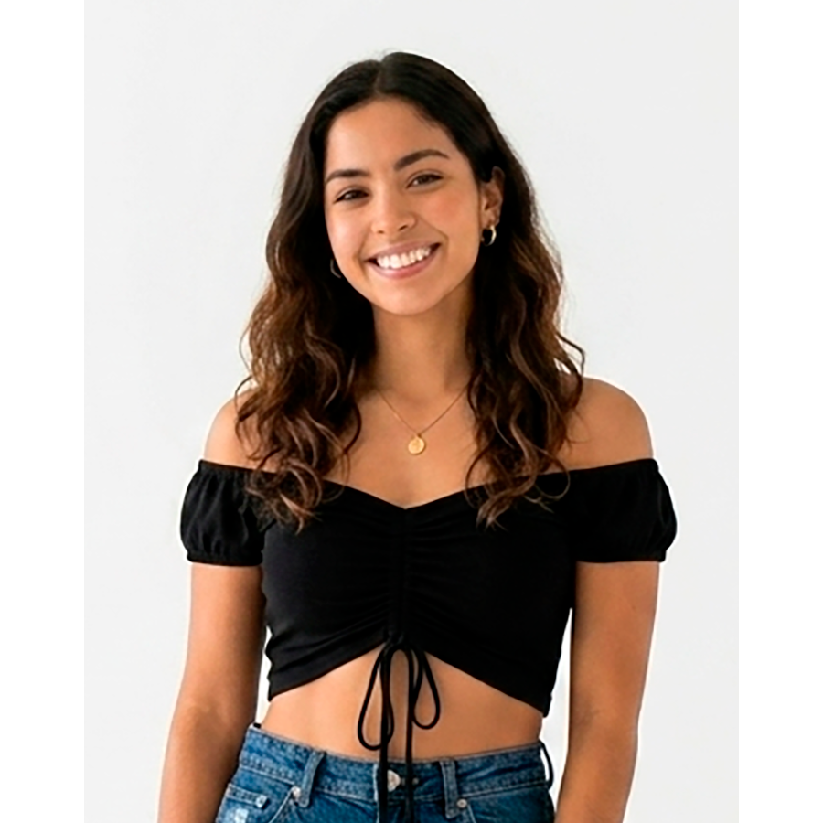 Blusa Mujer Negra Corta