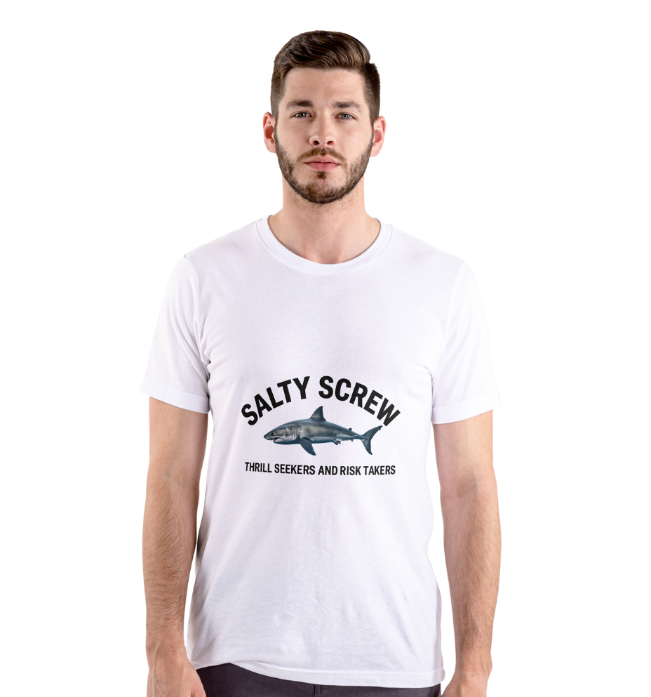 Camiseta hombre blanca mangas cortas Salty Sccrew