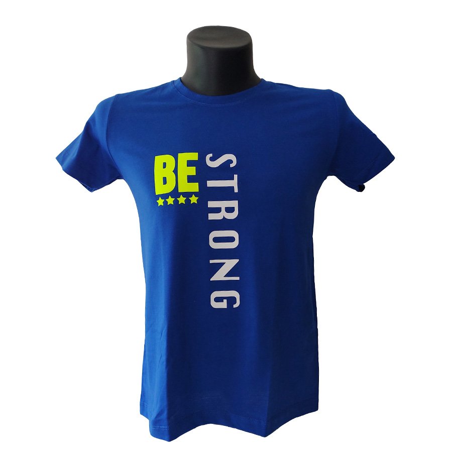 Camiseta Hombre Azul Be Strong